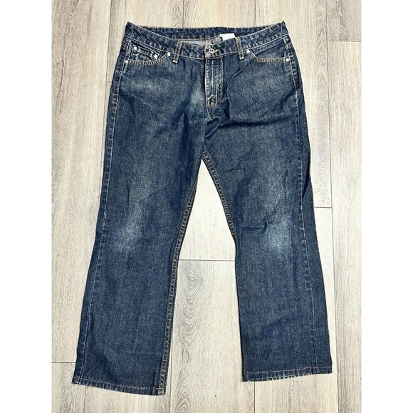Levi’s Silver Tab Vtg Dark Wash Denim Jeans 34x28L Loose Boot - Picture 1 of 10